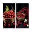 Délicieuse cerise Bliss I - fruits, ensemble de 2 reproductions d'art mural en métal-602389329