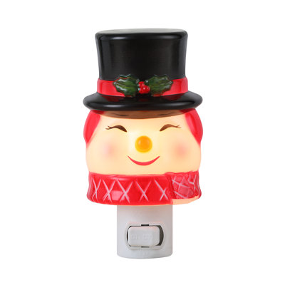 Nostalgic 5 in. Shatterproof Night Light - Snowman