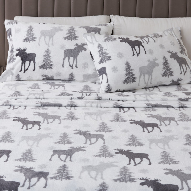 Ensembles de draps en velours ultra doux, Roi, Orignal