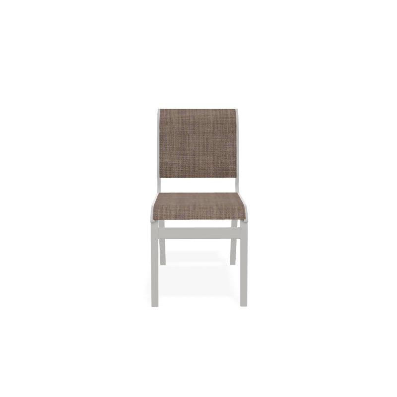 Chaise d'appoint de salle à manger Hiraku, Neige texturée, Fenouil Augustine Sunbrella®