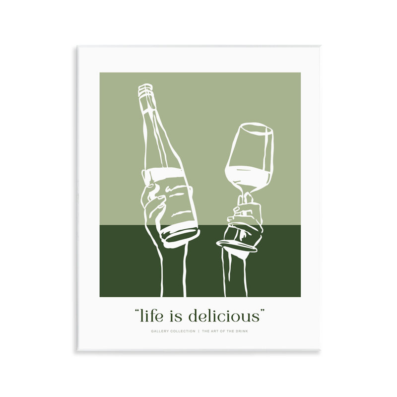 Plaque verte «Green Life Is Delicious», design par Lettré et doublé