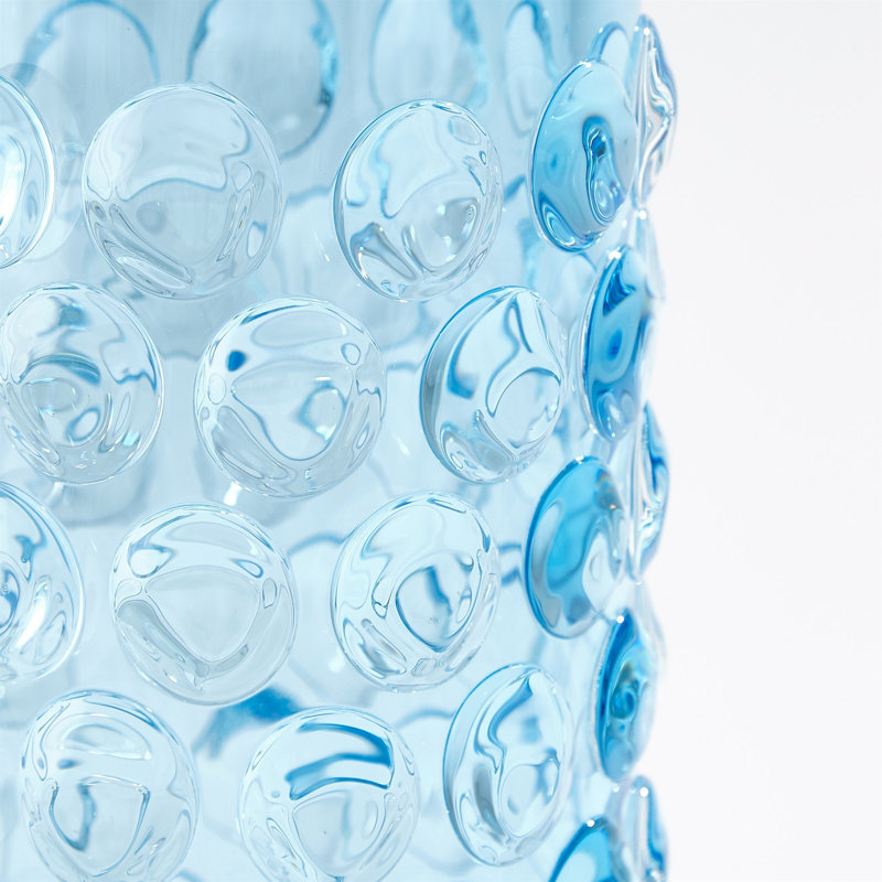 Bubble Vase, 12.75" H x 5.5" W x 5.5" D, Blue Cobalt