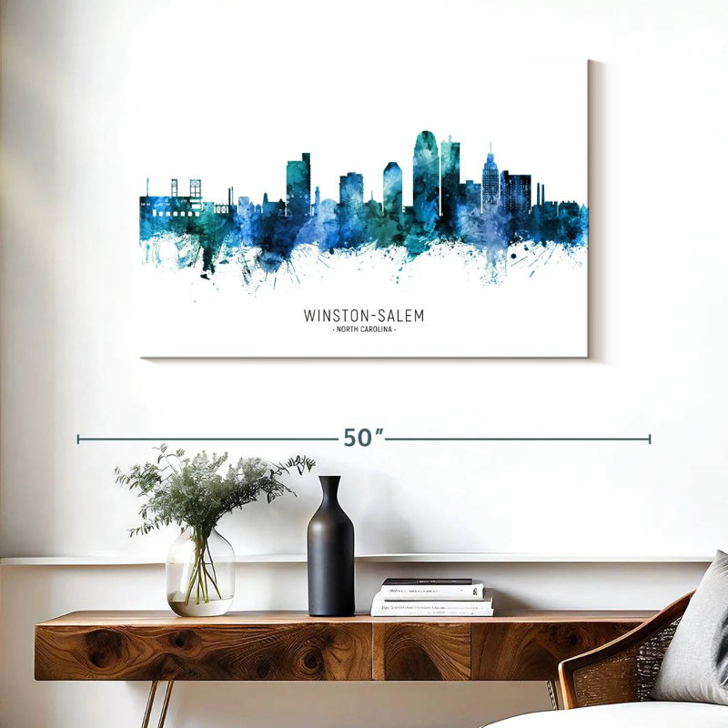Winston-Salem NC Skyline I, H 26 po x l 39 po