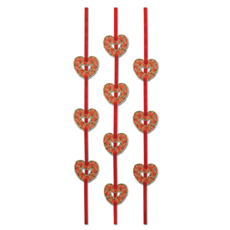 Heart Ribbon Stringers - 4' - Pack of 12
