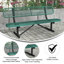 Banc d'extérieur en métal avec dossier Hadleigh-622571437