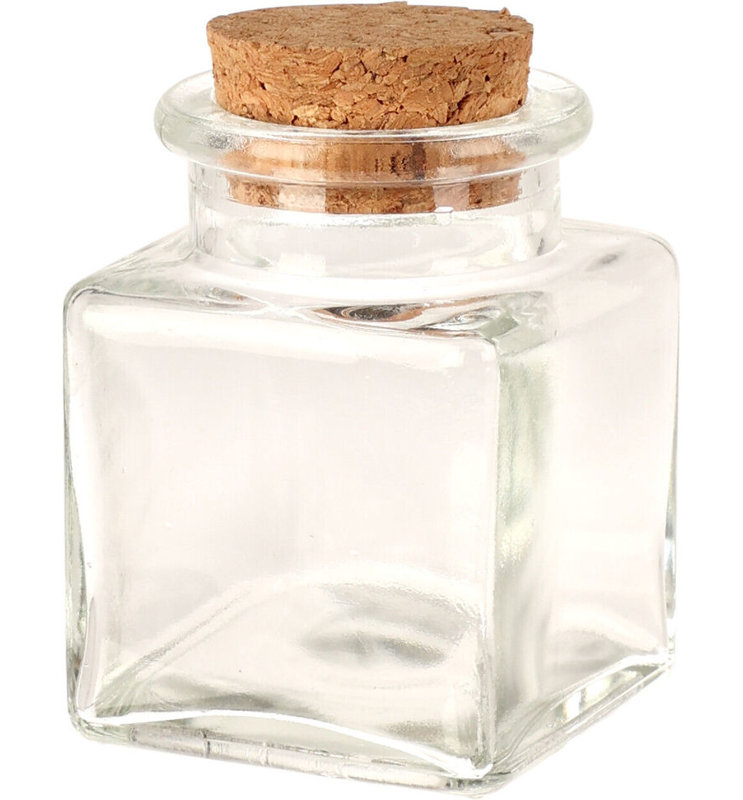 Glass Jar - Set of 6, 7cm H x 4cm W x 7cm D