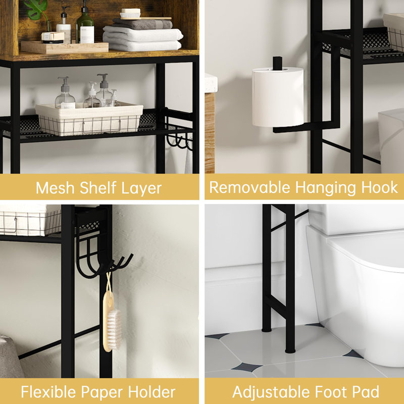 Rangement autoportant au-dessus de la toilette