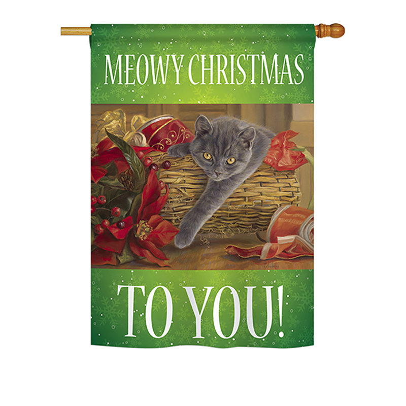 40 x 28 po. x l 28 po, impressions de noël sur 2 faces ensemble de drapeau