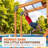 Outdoor Wooden Play Swing Set for Kids Backyard with Slide, Canopy Fort & Monkey Bars