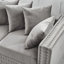 Canapé de salon moderne et élégant avec accoudoirs carrés et décoration cloutée, revêtu de velours pour un confort ultime-2015276850