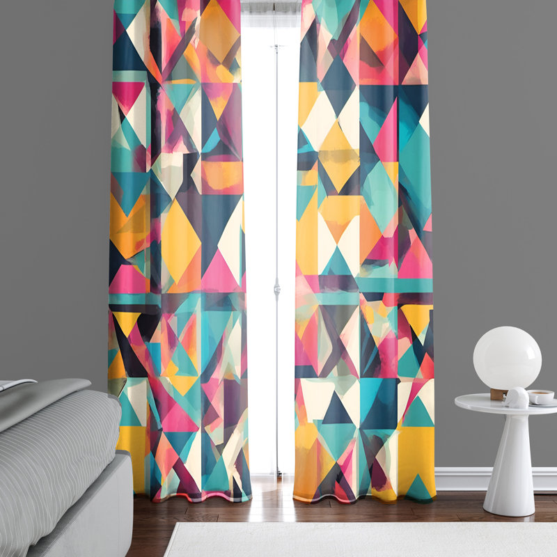 Semi Sheer Curtain Pair, 40" W x 52" L