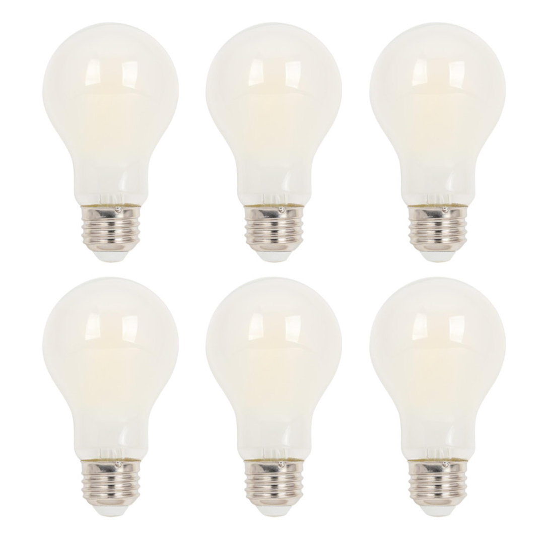10-Watt (100-Watt Equivalent) Soft White A19 Dimmable Filament LED Light Bulb, Medium Base, 6 Pack Westinghouse Lighting
