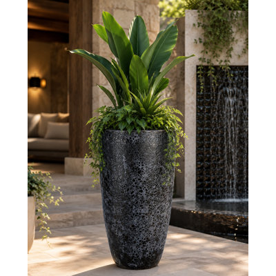 Vase Calypso 53 cm - Lave noire
