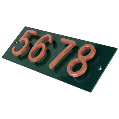 Plaque de rue horizontale personnalisée à 4 chiffres et numéros de maison flottante Colourtree