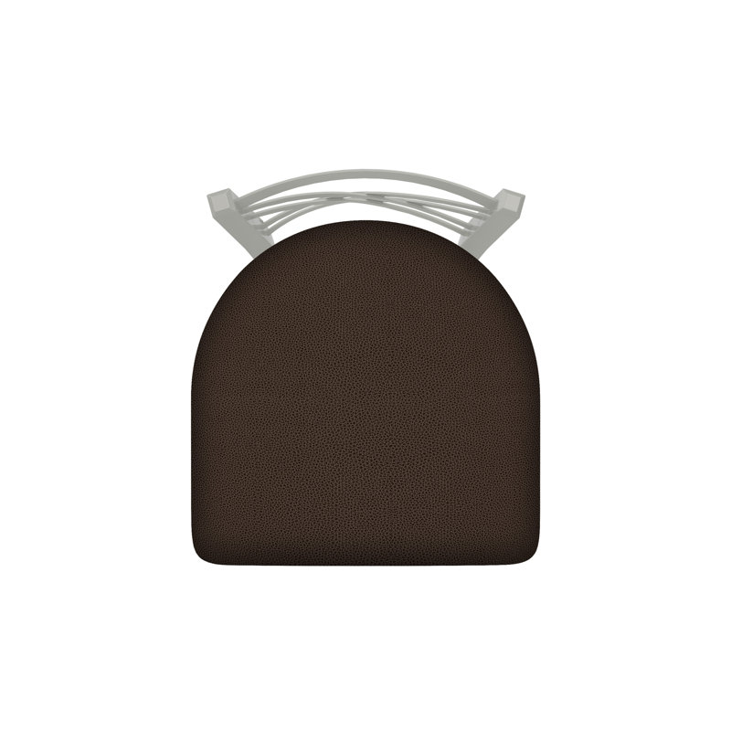 Catalina 18'' H Upholstered Metal Side Chair, Anodized Nickel, Vinyl-Rein Coffee