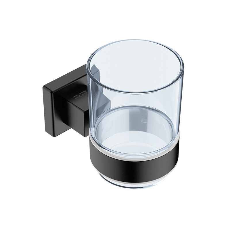 Verre 855 Series et porte-verre, Noir mat