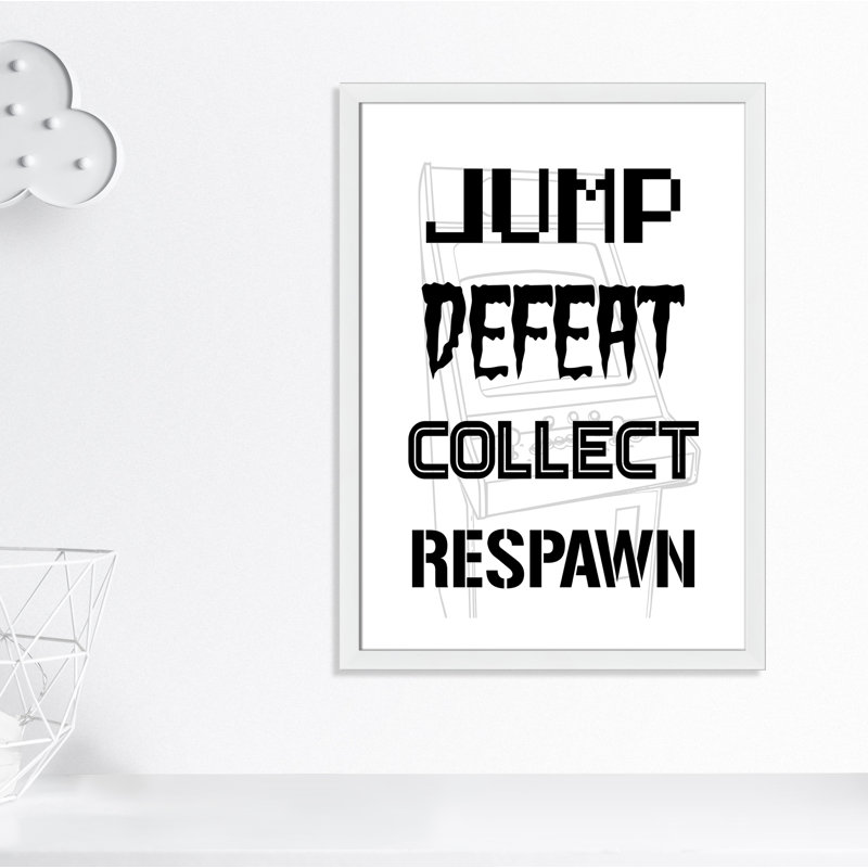 «Gaming Rules 1», impression sur papier, H 34,5 po x l 24,5 po x P 0,63 po, Cadre blanc