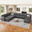 Zendajas Upholstered U-Shaped Sectional-1004017567