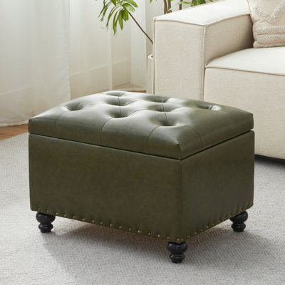 Repose-pieds rectangulaire avec rangement de 23,6 po de largeur