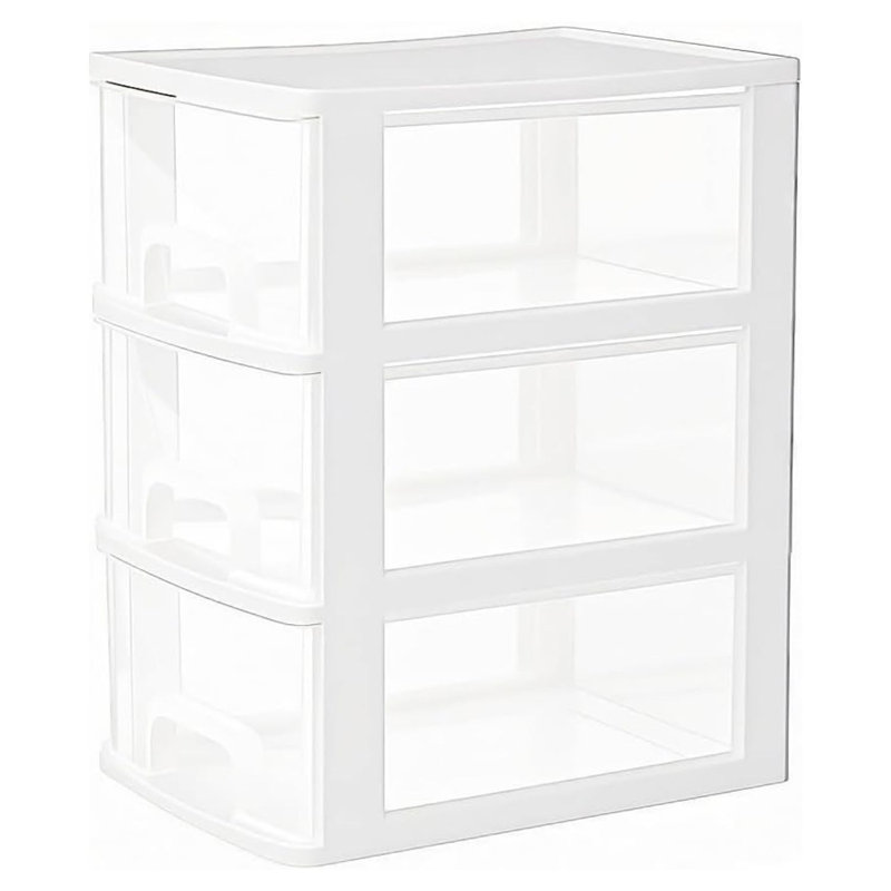 Rangement en plastique à 3 tiroirs