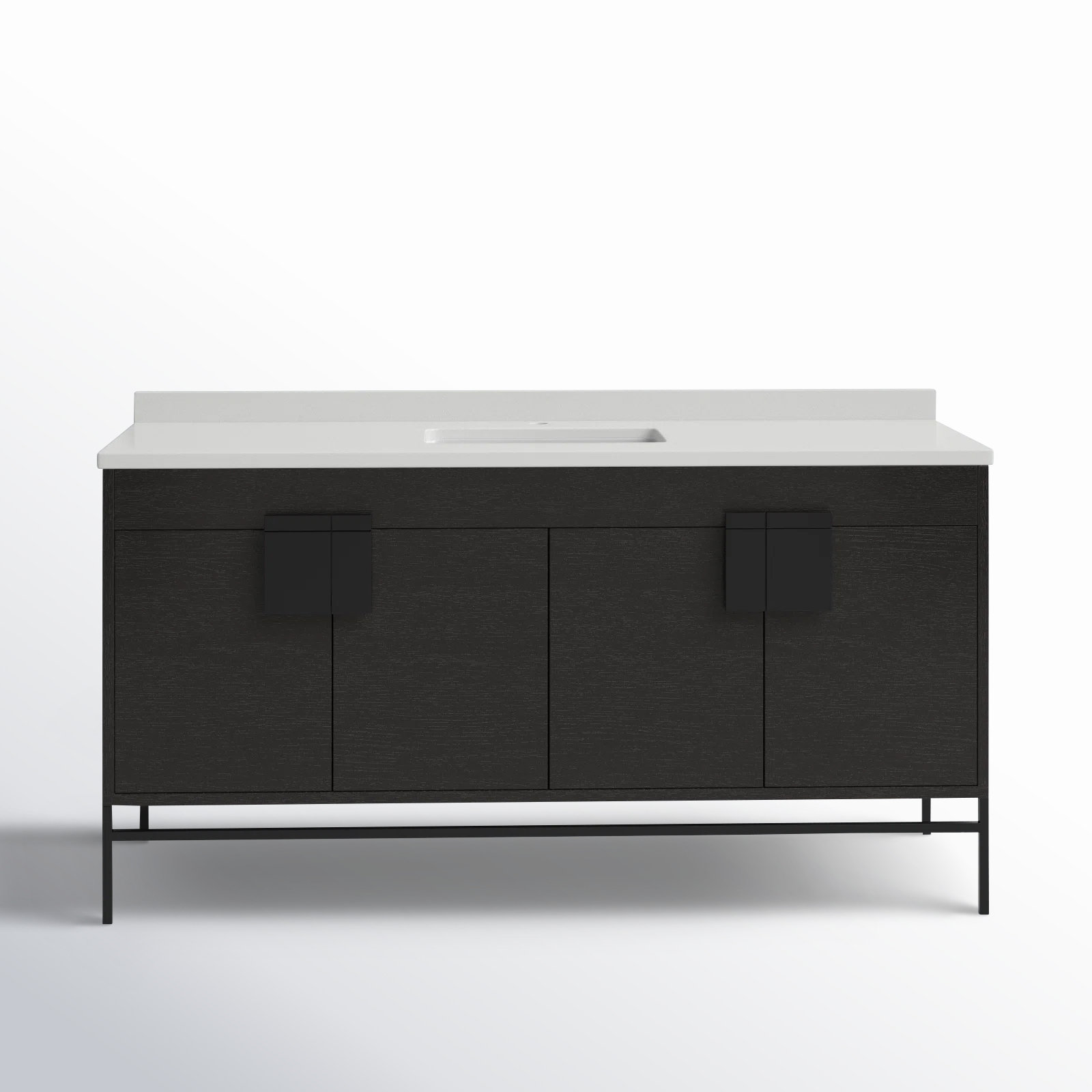 Maisie 60'' Single Bathroom Vanity, Black, Black
