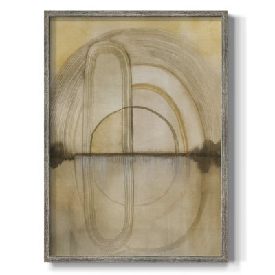 «Soft Golden Reflections II», reproduction encadrée - bois massif