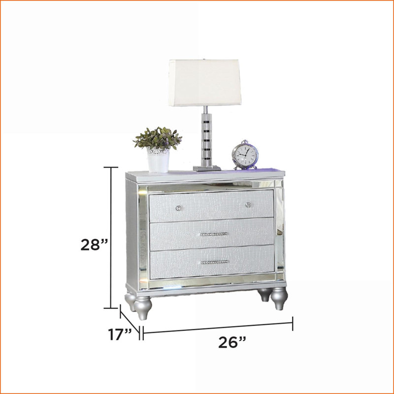 Table de chevet 3 tiroirs Modern