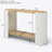 End Table, Small Side Table, Nightstand with 2-Layer Storage Shelves, Sofa Table for Small Spaces, Living Room, Bedroom, Stable Frame, Easy Assembly, (Natural colour and white)