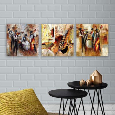 Ensemble de 3 impressions sur toile tendue