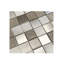 2" x 2" Limestone/Metal/Glass Grid Mosaic Wall Tile