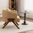 Mid Century Upholstered Arm Accent Chair with Solid Wood Legs-697083293