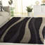 Tapis brun à motif abstrait Angle-19276361