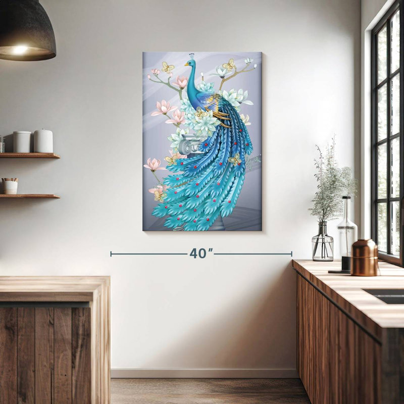 Brampt Mythical Blue Phoenix, 39" H x 26" W