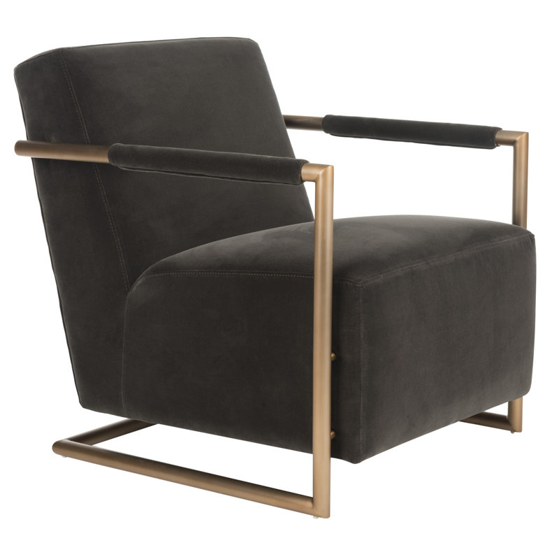 Fauteuil en velours Ivan
