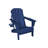Folding Adirondack Chair with Side Table, 3-Piece Adirondack Chair Set with Wood Texture, Navy Blue(includes 2 Chairs and 1 Table)