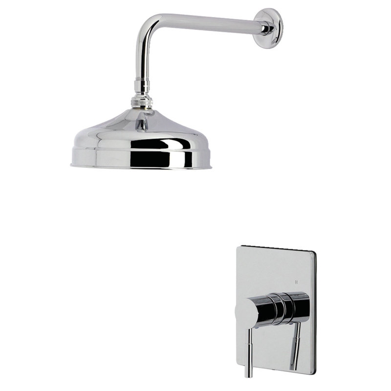 Robinet de douche Kingston à pression équilibrée à poignée simple Kingston Brass, Chrome poli