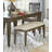 48-Inch Bench 1Pc Beige Fabric Upholstered Seat
