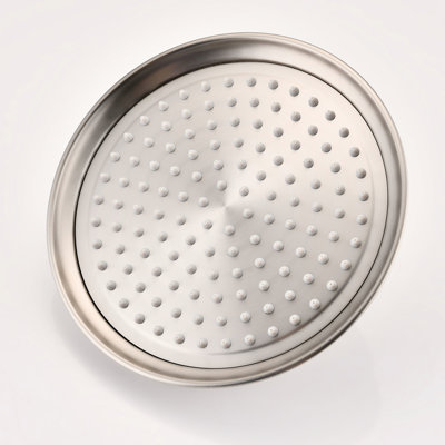 Système de douche en nickel brossé avec jet pour le corps, douchette à main et jet d'eau réglable