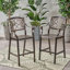 Élégants tabourets de bar de patio en cuivre, aluminium durable, attrait rétro pour les réceptions en plein air