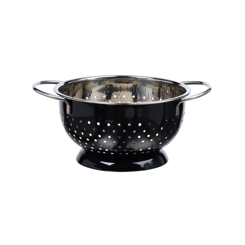 Buckingham Stainless Steel Colander, Black