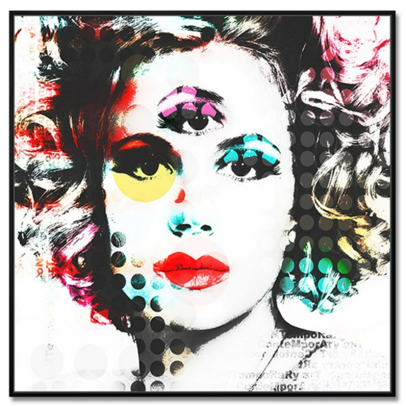 Femme 2 - 3 Piece Single Picture Frame Painting on Plastic / Acrylic