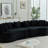 Compression Curved Sectionals, 111.5 Inch Corduroy Modern Home Sofa