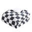 Édredon simple / simple TG en microfibre à carreaux avec rembourrage, - étiqueté, lavable à la machine, 1 édredon, taie décorative, 2 coussins décoratifs, style moderne avec imprimé noir et blanc, coussins décoratifs