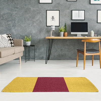 Tapis de zone rouge/jaune