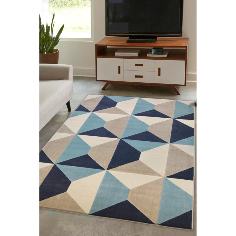 Geometric Shapes Area Rug, Rectangle 120 x 170 cm