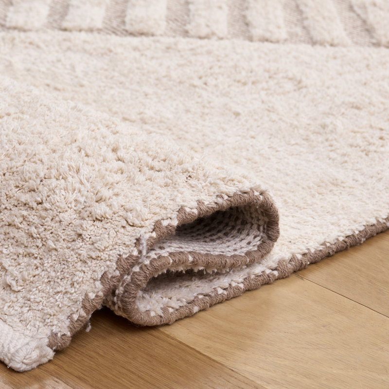 Vermont Hand Loomed Cotton Geometric Indoor Rug, Rectangle 6' x 9'
