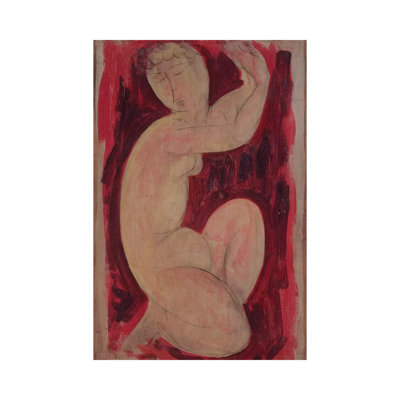 Red Caryatid, 1913 by Amedeo Modigliani - Wrapped Canvas Painting