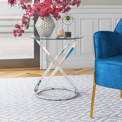 Dimitri Glass Top End Table