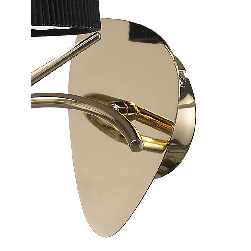 Contrada Armed Sconce, French Gold, Black