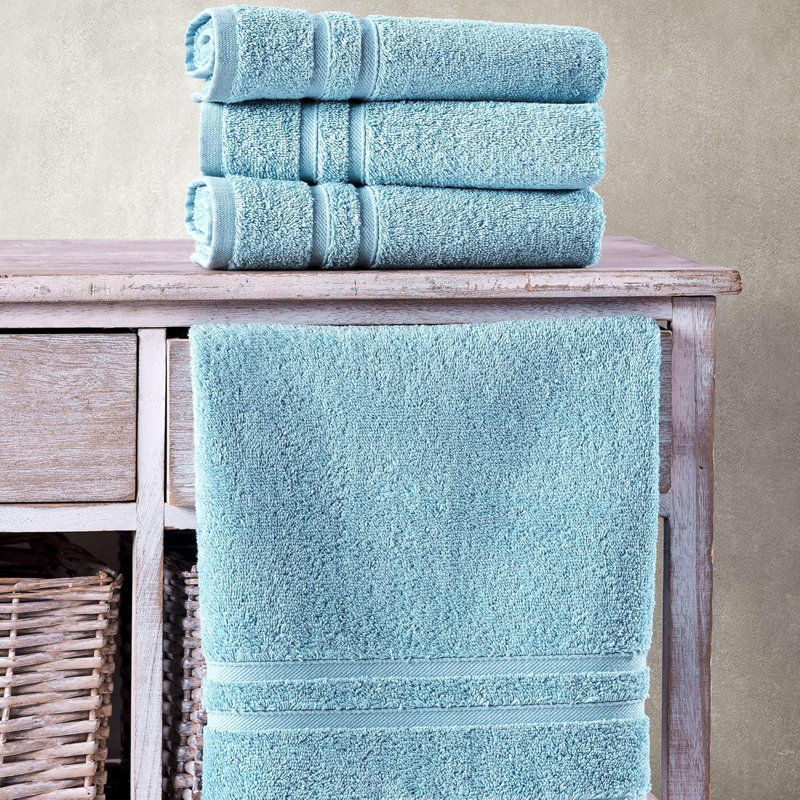 18 Piece Bath Towels Set for Bathroom Original Turkish Cotton Soft, Absorbent and Premium 6 Bath Towels, 6 Hand Towels, 6 Washcloths